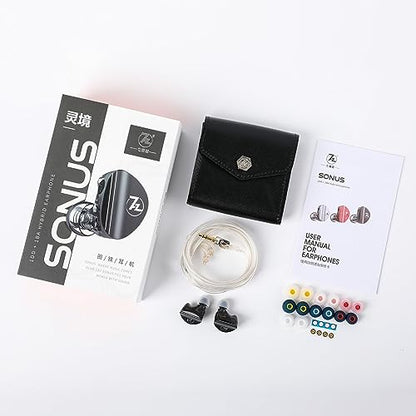 Linsoul 7HZ SONUS 1DD+1BA Dual Driver in Ear Monitor HiFi Wired Earbuds IEM - color: Black