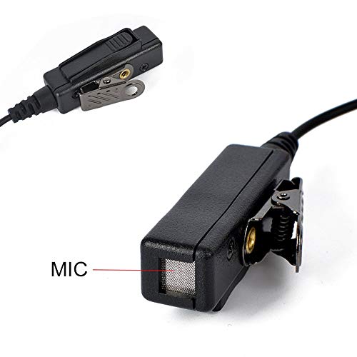HYS Surveillance 2 Way Radio Earpiece Acoustic Coil Ear Tube Headset for Motorola XPR 6000 XPR6500 XPR6550 XPR 7000 XPR 7550 XiR-P8200 XiR-P8268 Walkie Talkie - color: Black