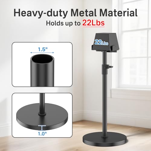 Speaker Stands Pair for Sony SS-CS5/ SS-CS5M2/SA-Z9R/SA-RS8 Rear Speakers, Height Adjustable Extend 29” to 37.5”, Dual Side Clamp Speaker Stand for Sony Rear Speaker Stand with Cable Management