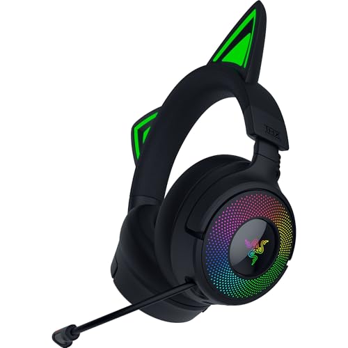 Razer Kraken Kitty V3 Pro Wireless RGB Gaming Headset, Black - color: Black