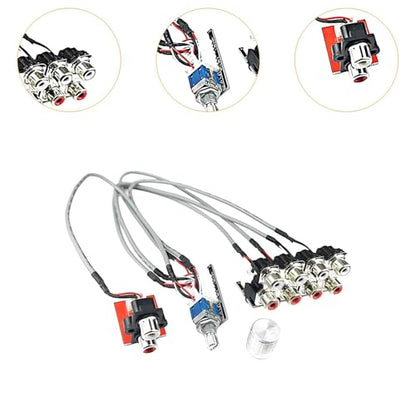 Signal Switch Board Audio Input Source Selector Switching RCA Stereo Source DIY Assembled Board Compact Design Rotary Knob Suitable for