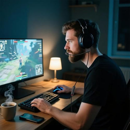QC35 Boom Microphone Compatible with Bose QC35 & QC35 II Headphones, Boom Gaming Microphone Cable with Mute Switch for PS4, PS5, PC, Laptop, Xbox One Controller