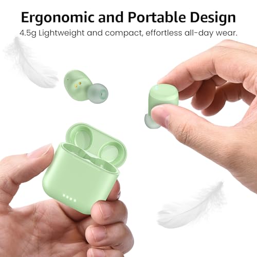TOZO T6 Wireless Earbuds Bluetooth 5.3 Stereo Sound in Ear Headphones | 50H Playtime Wireless Charging Case App Customizable EQs IPX8 Waterproof Earphones Green - color: Green