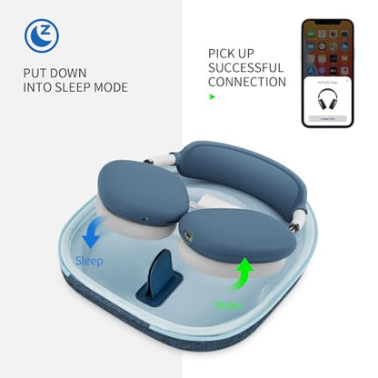 Yinke Smart Case for AirPods Max Headphones Supports Sleep Mode, with AirPods Max Silicone Earpad Cover/Ear Cups Cover Anti-Scratch Accessories, Portable Hard Organizer | with AirPods Max Silicone Earpad Cover/Ear Cups Cover Anti-Scratch Accessories, Port