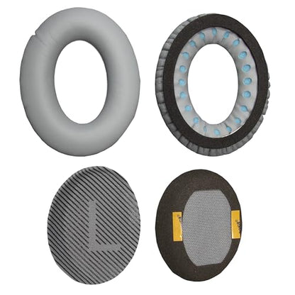 Replacement Ear Pads - Compatible with QuietComfort 35 & QC35 ii Headphones,Soft Protein Leather, Premium Noise Cancelling Earpads, Durable & Comfortable Ear Cushions (QC 35-Gray) - color: QC 35-Gray