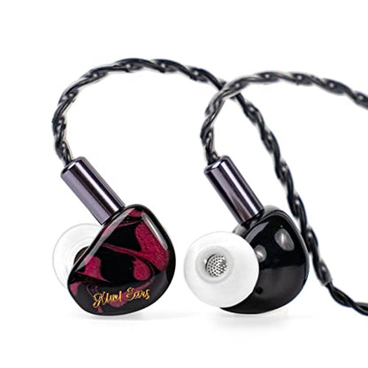 Linsoul Kiwi Ears Cadenza 10mm Beryllium Dynamic Driver IEMs, Red | with 3D-Printed Shell, Audiophile Sound Balance, Detachable 0.78 2pin 3.5mm IEM Cable for Music Enthusiasts Musicians - color: Red