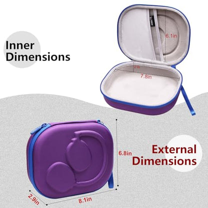 Case for JBL Tune 770NC/510BT/720BT/520BT/670NC/520C Headphones Purple | Hard Carrying Travel Case for JBL Live 770NC/670NC/680NC/780NC Headphones - color: Purple+Gray