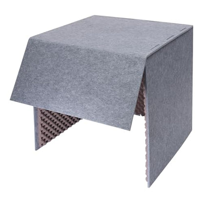 Desktop Soundproof Cover, 80x80cm Portable Vocal Isolation Booth with Acoustic Foam, Microphone Isolation Booth Cube, Noise Reducing Shield for Microphone, Streaming, and Office Privacy (Purple) - color: Purple