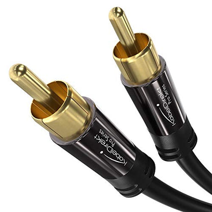 KabelDirekt – RCA/Phono subwoofer Lead Cable – 1×1 – 10ft - size: 10 feet, style: 1-Pack