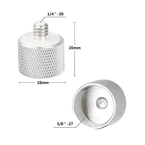CAMVATE 5/8"-27 Thread Rod & Multifunction Screw Adapters | for Blue Yeti Nanos Mounting on Standard Blue Yeti Shock Mounts