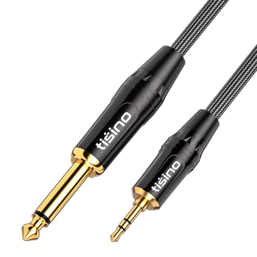 Tisino 1/4 ~ 1/8 스테레오 케이블 - 3.5mm TRS - 0.6cm(1/4인치) TS 모노 어댑터 - 0.9m(3피트) - size: 3.3피트