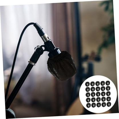 200Pcs Disposable Microphone Covers Non Woven Spray Protection for Dance Meetings and Performances Microphone Dust Covers and Accessories