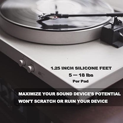 1.25" Subwoofer Speaker Isolation Pad with Adhesive Rubber Feet, 16 Packs - size: 16 Pcs