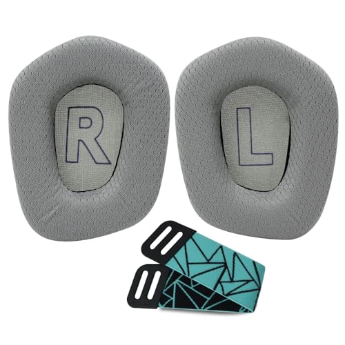 Earpads Replacement for Logitech G733 G535 G335 Lightspeed Wireless Gaming Headset, Ear Pads Cushions with Comfort Noise Isolation Foam (Gray) - color: Gray