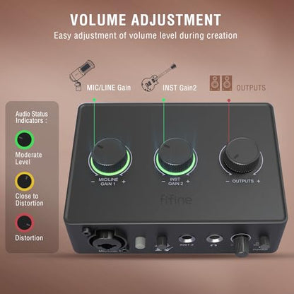 FIFINE Podcast Equipment Bundle Set, Music Recording Kit with Studio Dynamic Microphone and USB Audio Mixer with XLR Mic Input, Headphone Monitoring, Volume Knob for Vocal/Voice Over-AmpliTank KS6