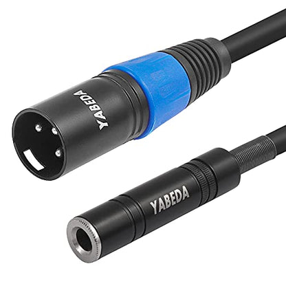 YABEDA 1/4 to XLR Cable,Balanced 1/4" Female to XLR Male Stereo Audio Adapter,Quarter inch TS/TRS to XLR Male Connector Converter Interconnect Cable - 1.6 Feet
