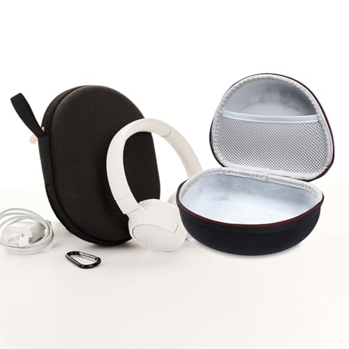 Headset Storage Box with Handle, Hard Protective Carrying Case for Over-Ear Headphones, Portable Headset Protection Holder for Traveling and Daily Use