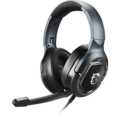msi Immerse GH50 Wired Gaming Headset, 7.1 Surround Sound, Foldable Metal Headband, RGB Mystic Light, Carrying Pouch Included, PC/Mac - size: Large, style: Immerse GH50