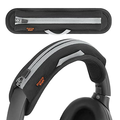 Universal Replacement Headphone Headband Cover, Headband Cushion Pad Cover Compatible with Sony, Bose, Beats, JBL Head Band Protector for Noise Canceling Stereo Headset (Black) - color: Black