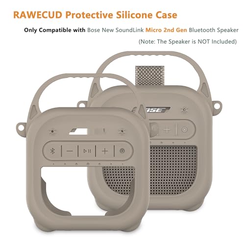 Silicone Cover Case for Bose SoundLink Micro 2 Bluetooth Speaker, Sandstone - color: Sandstone