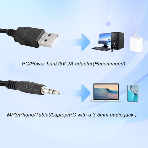 MEIRIYFA Computer Speakers for Desktop/PC, USB Powered Portable Small PC Speaker with Volume Control for Laptop, Tablets, Monitor
