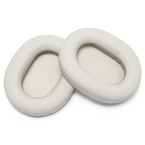 WC PadZ XM5 - Premium Replacement Earpads Compatible with Sony WH-1000XM5 | Made by Wicked Cushions | Soft PU Leather, Extra Thick, Noise-Isolating Memory Foam | Silver - color: Silver
