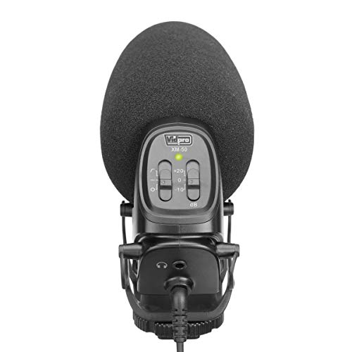 VidPro XM-50 Professional On-Camera Condenser Shotgun Video Microphone DSLR Cameras, Camcorders, Smartphones and Computers for Recording, Interviews, Video Production, Live Conferencing and Studio
