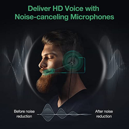 Yealink Phone Headsets for Office Phones YHS34 Lite QD to RJ9 Wired Headset Compatible with Poly Snom Grandstream Phones Desk Landline Headset with Microphone -Mono/68g/2.1m Cable - color: Foamy Ear Cushions, size: Mono