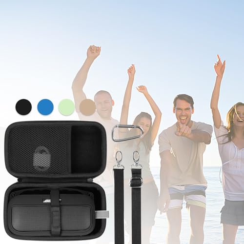 Lebakort Storage Case Kits Compatible with Bose SoundLink Flex 2nd Gen/Bose SoundLink Flex Portable Speaker (Black Silicone Cover + Hard Case) - color: Black Silicone Cover + Hard Case