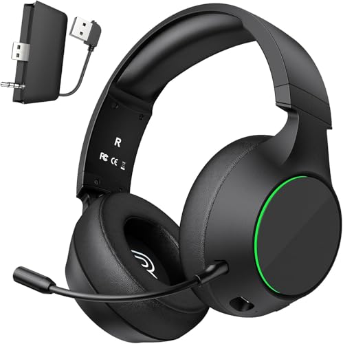 X4 70H Wireless Gaming Headset with Mic for Xbox Series X|S Xbox One PS5 PC | 2.4GHz Low Latency, Bluetooth 5.3, ENC Noise Canceling Mic, Gaming Headphones for PS4 Mac Switch