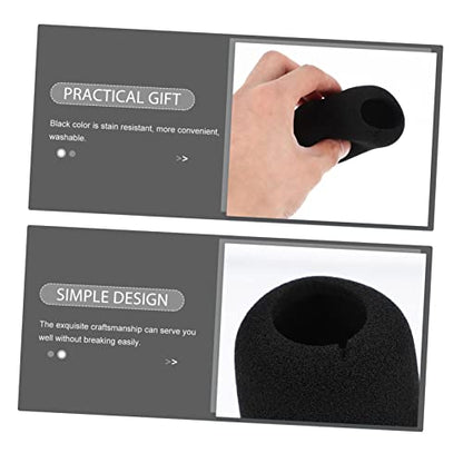 10 Pack Sponge Mic Windscreens for Handheld Microphones Black