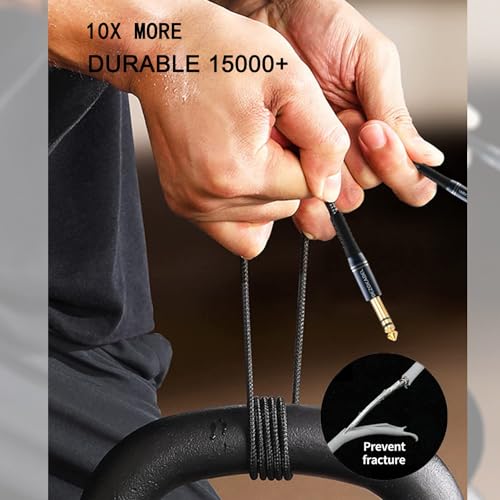 1/4 to 3.5mm Headphone Adapter 8ft, TRS 6.35mm Male to 3.5mm Female, 1/4 to 1/8 Stereo Jack Adapter for Amplifiers, Guitar- 8ft - size: 8ft
