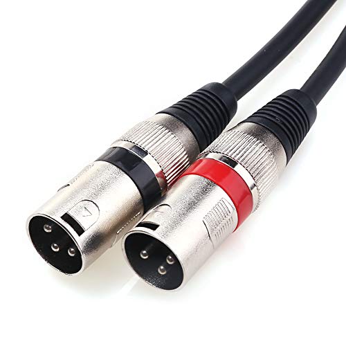 1/4 TRS to Dual XLR Male Y-Splitter Stereo Breakout Cable 1/4 inch(6.35mm) to 2 XLR Patch Cable - 3.3 FT/1m - size: 3 feet