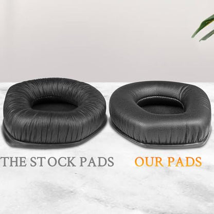 SOULWIT Protein Leather Earpads Replacement for Sennheiser RS165/TR165/RS175/TR175/RS185/TR185/RS195/TR195(RS/TR 165 175 185 195 RF), Ear Pads Cushions for HDR165/175/185/195(HDR 195RF) - Black