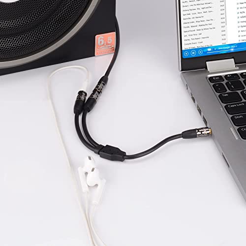 J&D Headphone Splitter 3.5 mm Audio Stereo Y Splitter Cable, 1/8 inch TRS Male to Dual 1/8 inch TRS Female Headphone Jack Adapter Aux Extension Cable for Phone/PS4/Switch/Tablet, 2 feet (Pack of 2) - size: 2 Feet (Pack of 2)