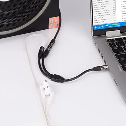 J&D Headphone Splitter 3.5 mm Audio Stereo Y Splitter Cable, 1/8 inch TRS Male to Dual 1/8 inch TRS Female Headphone Jack Adapter Aux Extension Cable for Phone/PS4/Switch/Tablet, 2 feet (Pack of 2) - size: 2 Feet (Pack of 2)
