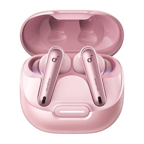 Soundcore by Anker Liberty 4 NC Wireless Earbuds | 98.5% Noise Reduction, Adaptive Noise Cancelling to Environment, Hi-Res Sound, 50H Battery, Wireless Charging, Bluetooth 5.3 - color: Pastel Pink