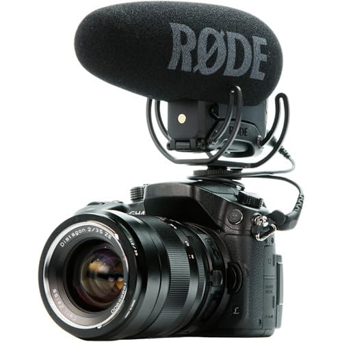 Rode VideoMic Pro+ On-Camera Shotgun Microphone Bundle with DeadCat VMP+ Artificial Fur Wind Shield — Safety Channel Supercardioid Camera-Mount Mic for Filmmaking, Vlogging, Documentary, Weddings