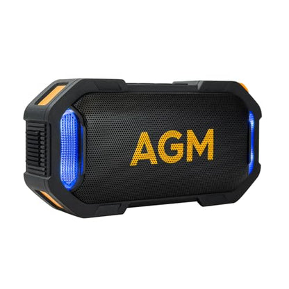 AGM MagROCK Portable Bluetooth Speaker, IP67 Waterproof, Drop-proof&Dust-proof, Bluetooth 5.3 Outdoor Speakers, Powerful Stereo Sound with Boosted Volume, Vibrant RGB Light, Magnetic Attachment Design