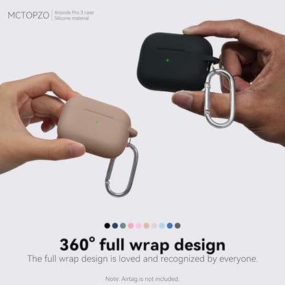 for AirPods Pro 3 Case 2025,Come with Cleaner Kit,Brown | Silicone Protective Cover for Airpod Pro 3rd Generation Case with Keychain,for Women Men,One-Piece Design,Shockproof - color: E-Brown