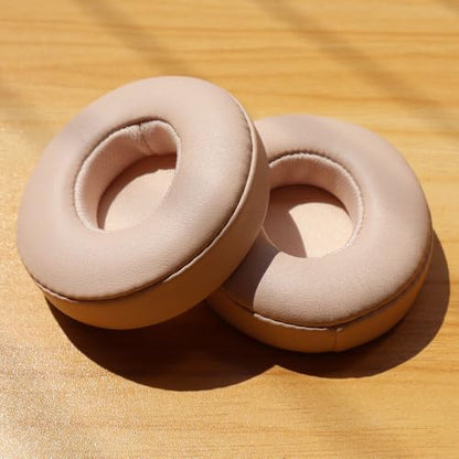 Beats Solo 3 Ear Pads Replacement, BUTIAO Soft Protein Leather Memory Foam Headphone Earpads Ear Cushions Pad for Beats by Dre Solo 3 Wireless & Solo 2 Wireless Over Ear Headsets (Champagne) - color: Champagne