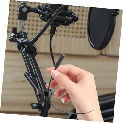 10pcs 3.5mm Female Plug to Bare Wire Audio Cable Coiled Aux Cable for Headphones Earphones Microphone Repair