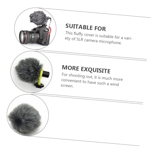UPKOCH Mic Furry Windscreen for Camera Microphone Protective Cover Accessory Premium Quality Windproof Design for Enhanced Outdoor Shooting