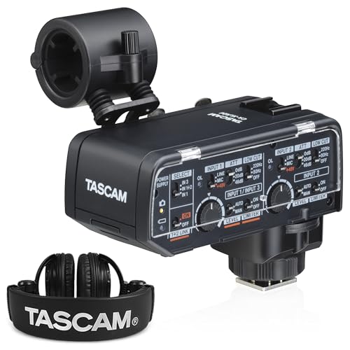 Tascam CA-XLR2d-F and Studio Headphones Bundle