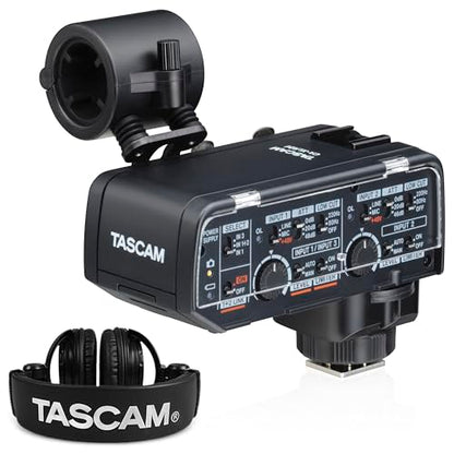 Tascam CA-XLR2d-F and Studio Headphones Bundle
