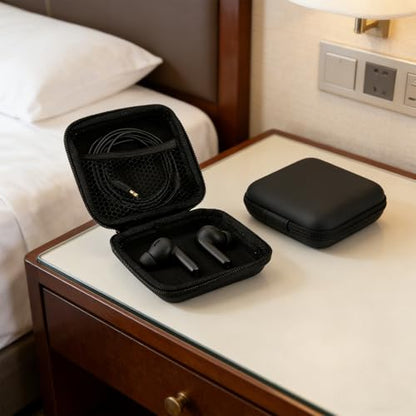 Portable Protective Case for Mini Audio Accessories–Shockproof,Water-Resistant,with Soft Lining to Avoid Scratches - color: Black