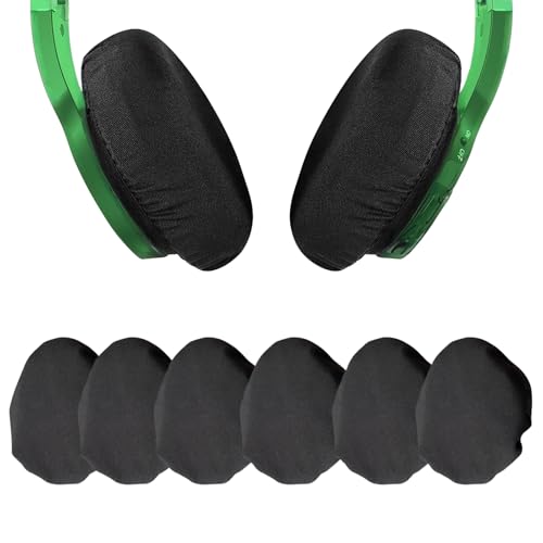 Headphone Ear Pads Covers, 3 Pairs Washable Stretchable Fabric Headphone Covers for Over The Ear Headphones, Fit 3.54" - 4.33" Ear Pads, Gym, Training, Aviation, Gaming - color: Black