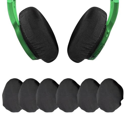 Headphone Ear Pads Covers, 3 Pairs Washable Stretchable Fabric Headphone Covers for Over The Ear Headphones, Fit 3.54" - 4.33" Ear Pads, Gym, Training, Aviation, Gaming - color: Black