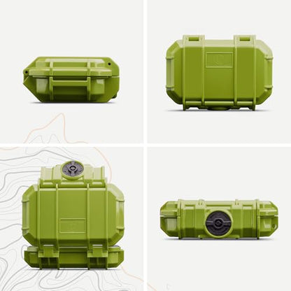 Evergreen 52 Waterproof Dry Box Protective Case - Travel Safe/Mil Spec/USA Made - for Cameras, Camping, Fishing, Hiking, Traveling, Water Sports, Knives, Survival (Green) - color: Green