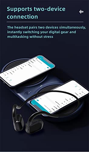 Bone Conduction Wireless Bluetooth Headset IPX8 Waterproof Swimming Headset Outdoor Fitness 32GB Memory MP3 Player (Black) - color: Black